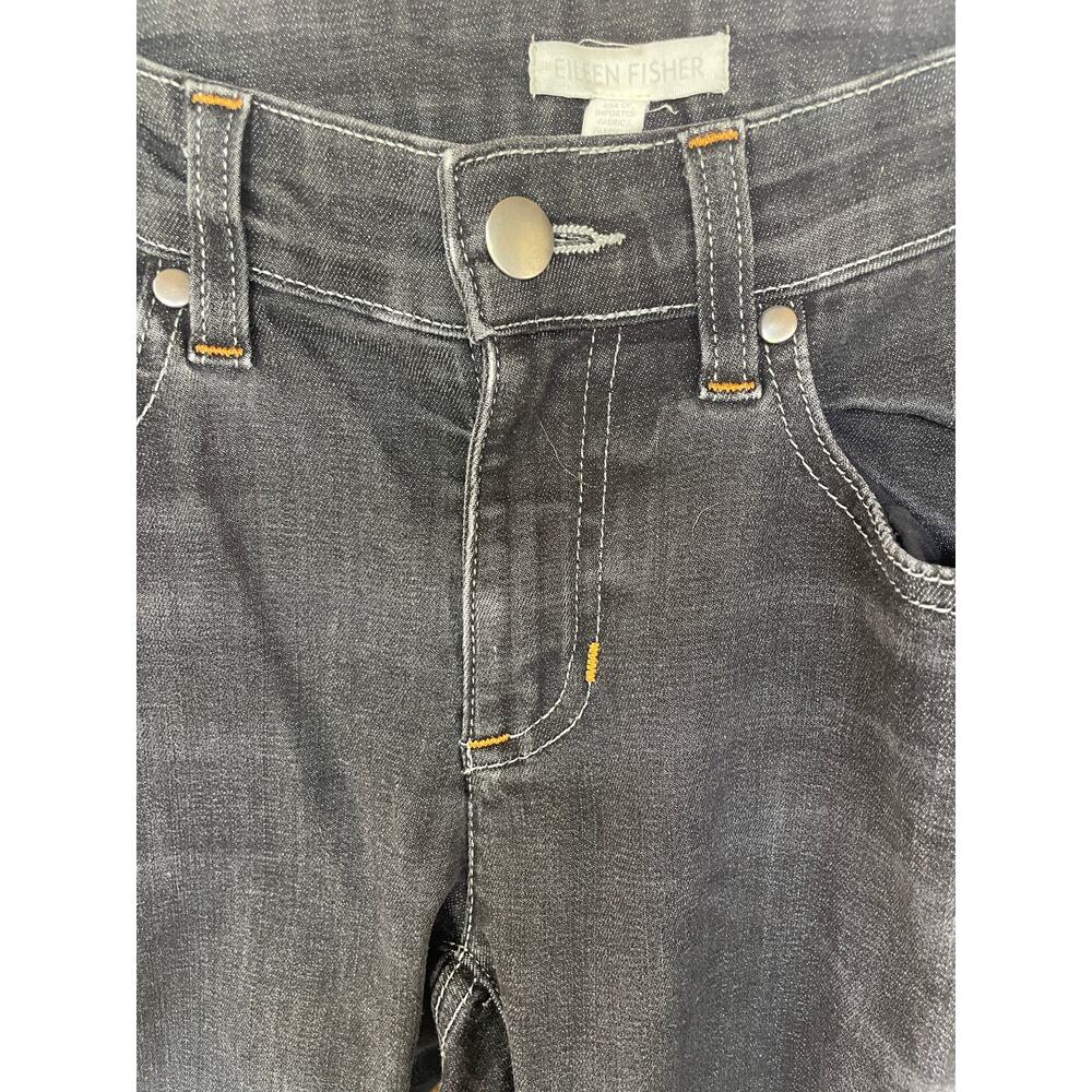 Eileen Fischer Organic Cotton Black Wash Jeans - Size 4 - Picture 2 of 9